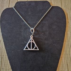Deathly Hallows 3D printed charm necklace